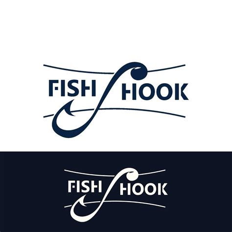 Hook Fishing logo simple and modern vintage rustic vector design style ...