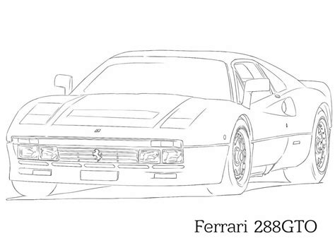 Ferrari 288 GTO coloring page - Download, Print or Color Online for Free