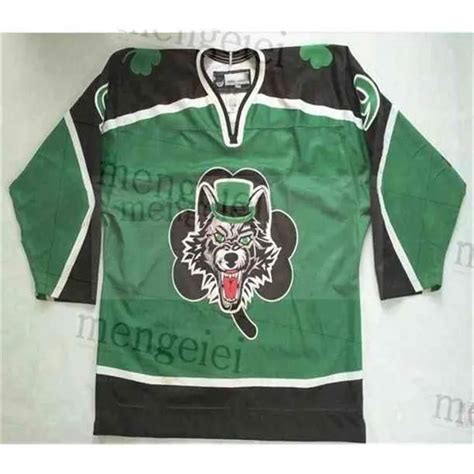 Nik1 Custom 2020 Chicago Wolves Hockey Jersey Embroidery Stitched Customize Any Number And Name ...