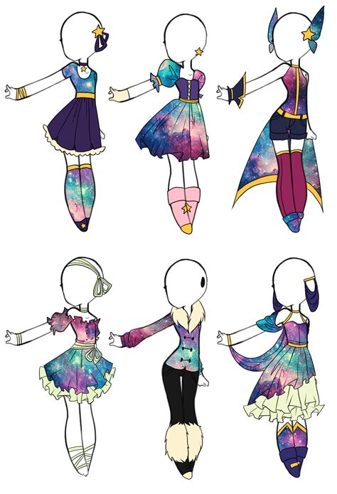 OTA Galaxy outfits CLOSED by Aligelica on DeviantArt | Drawing anime clothes, Fashion design ...