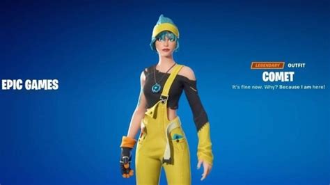 Fortnite Comet Skin Officially Revealed For The First Time