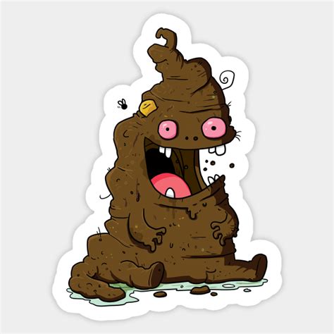 Stinky Poop Monster - Monster - Sticker | TeePublic