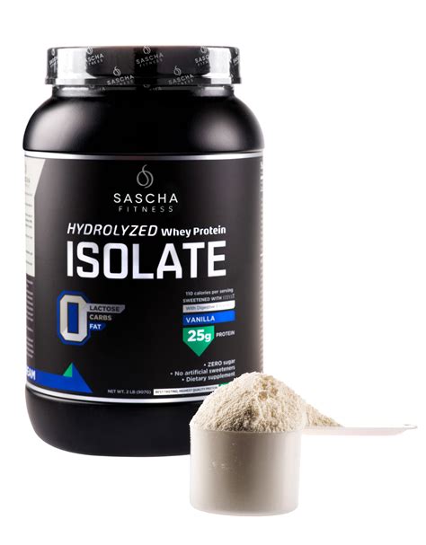 Sascha Fitness Hydrolyzed Whey Protein Isolate,100% Grass-Fed (2 Pounds, All) | ExerciseN