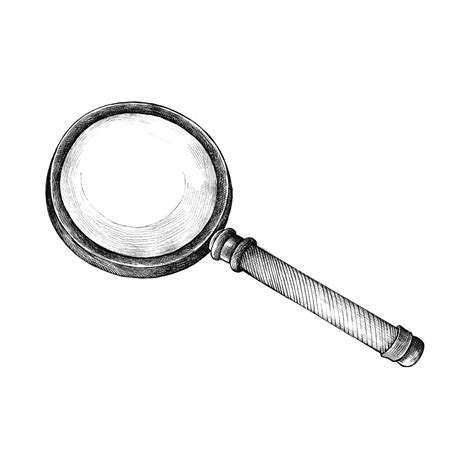 Hand drawn magnifying glass retro | Free Photo Illustration - rawpixel