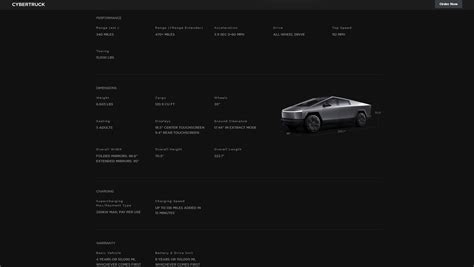 Cybertruck specs via updated website page : r/cybertruck
