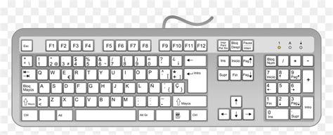 Keyboard Black And White Clipart, HD Png Download - vhv