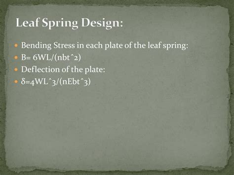 PPT - LEAF SPRING PowerPoint Presentation, free download - ID:1617575