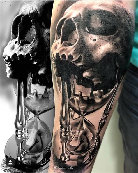 101 Amazing Hourglass Tattoo Designs That Will Blow Your Mind! | Hourglass tattoo, Skull sleeve ...