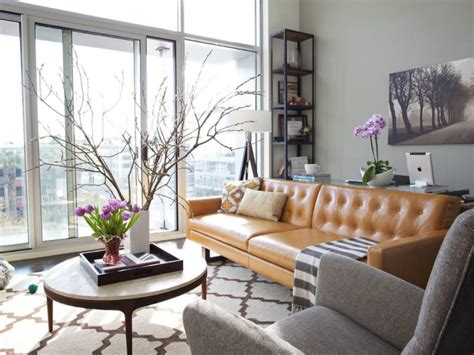 Tan Leather Sofa Decorating Ideas | Shelly Lighting