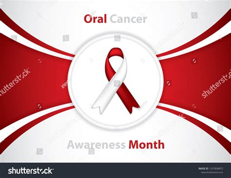 Oral Cancer Awareness Monthcancer Ribbon Background Stock Vector ...