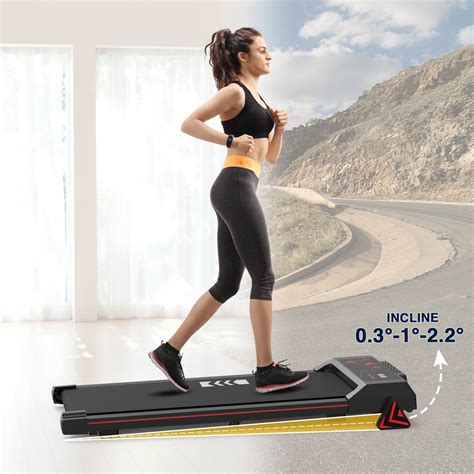 Incline Walking Pad Under Desk Treadmill Portable Jogging Machine with Remote 265LBS 2.25HP ...