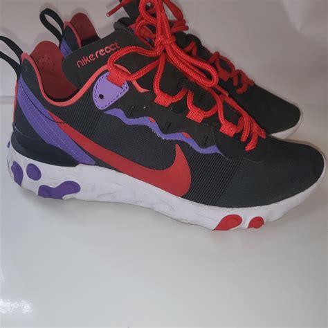 Nike React Element 55 Black Red Purple Womens size... - Depop