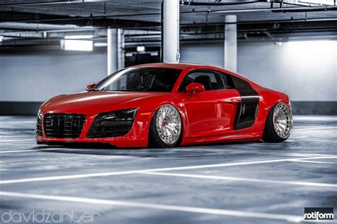 Screaming Red Audi R8 with CBU 3PC Wheels by Rotiform — CARiD.com Gallery