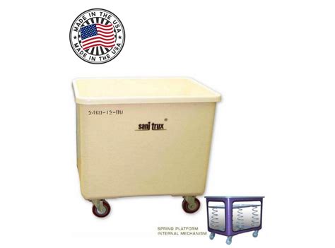 Sanitrux® Spring Platform Heavy Duty Commercial Laundry Cart On Wheels ...