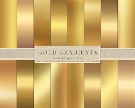 Gold Gradients Gold Foil Backgrounds Digital Paper - Etsy Canada