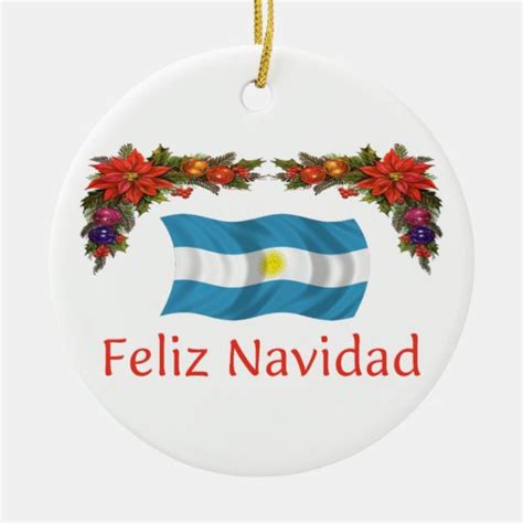 Argentina Christmas Ceramic Ornament | Zazzle.com