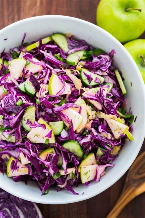 Red Cabbage Salad with Apple - NatashasKitchen.com