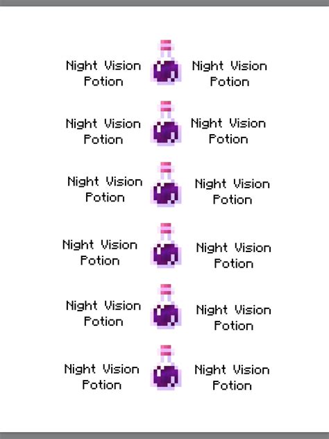 Printable Potion Recipes