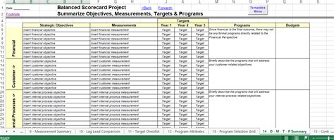 Balanced Scorecard Excel template | Templates at allbusinesstemplates.com