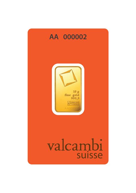 Valcambi Suisse Gold Bar 24KT - 10 gram