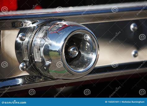 Fire engine siren stock image. Image of chrome, curved - 16035169