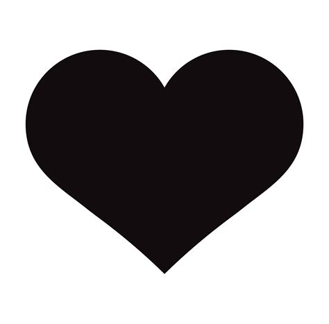 Flat Black Heart Icon Isolated on White Background. Vector illustration. 284988 Vector Art at ...