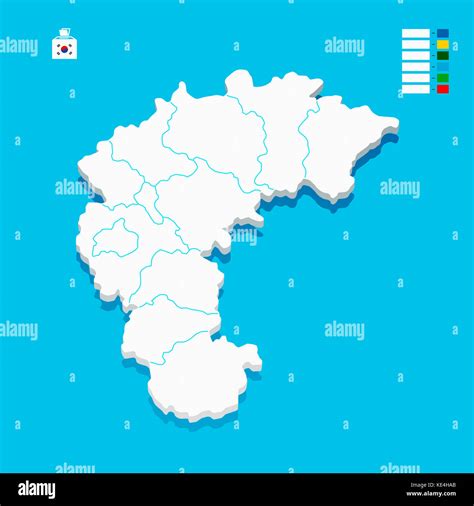 Infographic map of Chungcheongbuk-do in Korea Stock Photo - Alamy