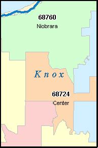 KNOX County, Nebraska Digital ZIP Code Map