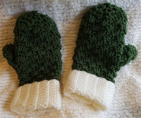 Crochet Ladies Winter Hat and Mittens Set Medium Thyme - Etsy