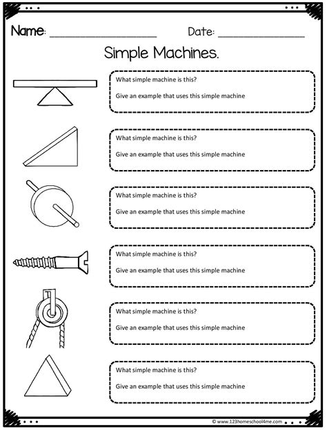 FREE Simple Machines Worksheets