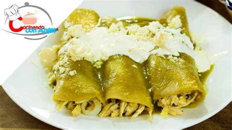 Enchiladas Verdes Receta Casera - YouTube