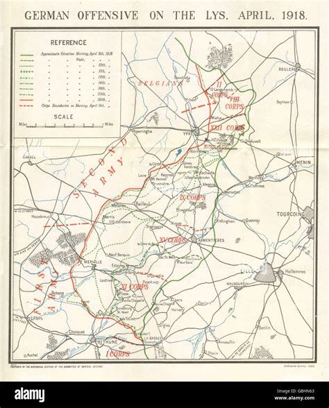 WW1 WESTERN FRONT: German offensive on the Lys, April 1918, 1934 ...