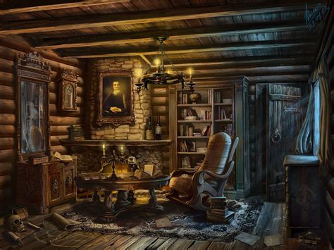 Hunter's House by abzac666 on deviantART | House hunters, Fantasy cabin, Interior concept art