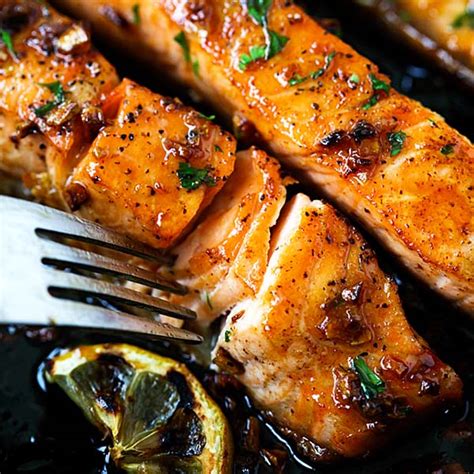 Honey Garlic Salmon - Rasa Malaysia