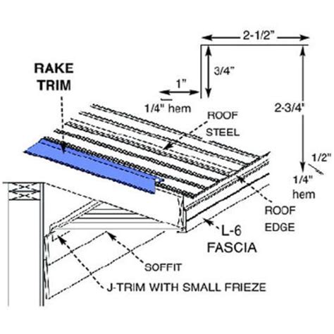 12' Residential Rake Trim at Menards® | Roof edge, Roof drip edge, Roof