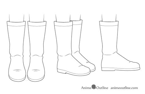 How to Draw Anime Shoes Step by Step - AnimeOutline | Shoes drawing, Anime drawings, Shoe step