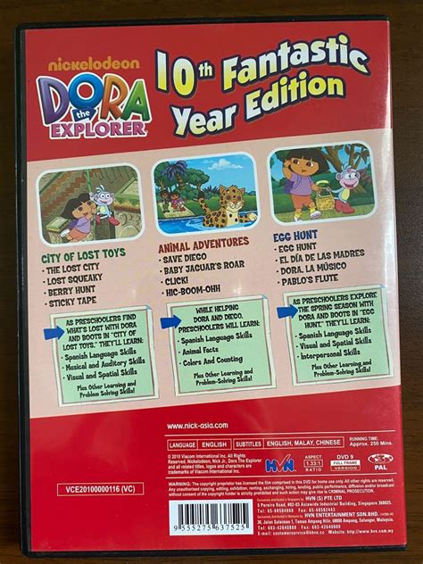 Children’s DVD - Dora the Explorer 10th Fantastic Year Edition (Vol 1 to 4), Music & Media, CDs ...