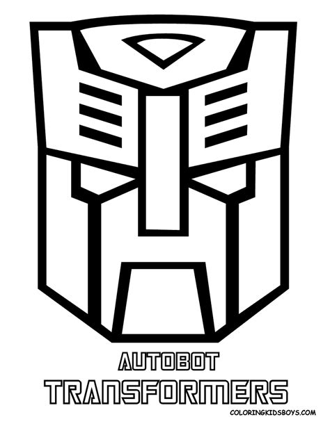 Autobot Transformers Logo Coloring Pages >> Disney Coloring Pages