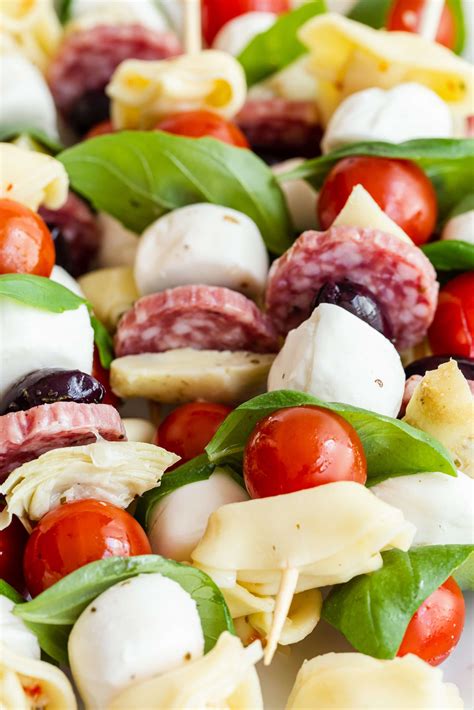 Antipasto Skewers Recipe - Sweetphi