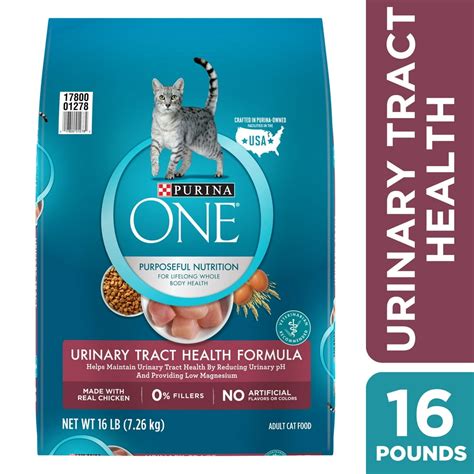 Purina ONE High Protein Dry Cat Food, Urinary Tract Health Formula, 16 lb. Bag - Walmart.com ...