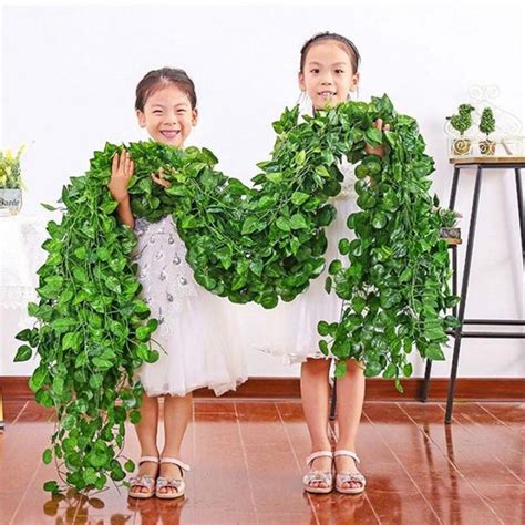 Artificial Green Plant Leaves Vine 12pcs Decoration Garland | Lazada PH