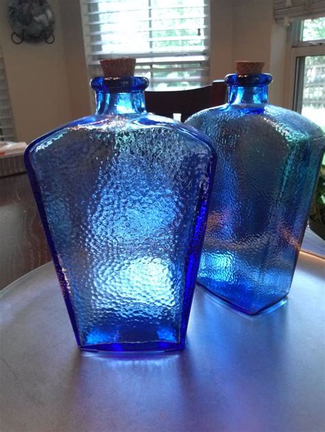 Cobalt blue glass bottles.2 Collectible decorative Canadian Cobalt blue bottles. | Cobalt glass ...