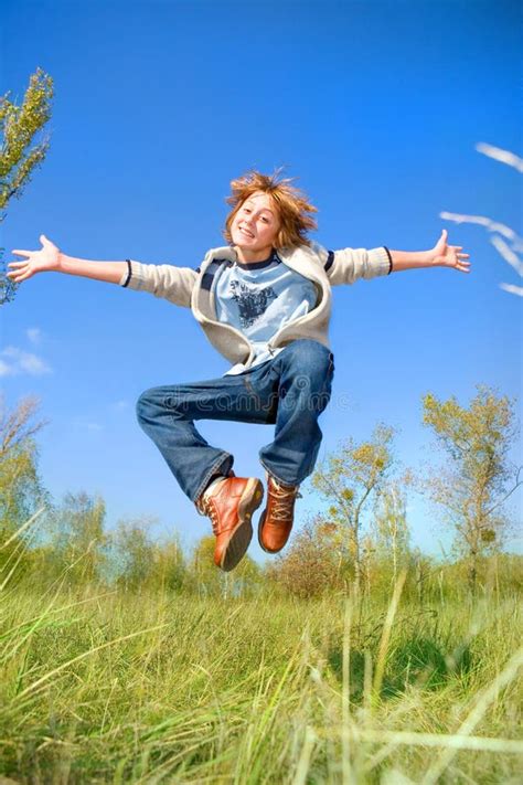 Happy dancing boy stock image. Image of leap, action, energy - 8053523