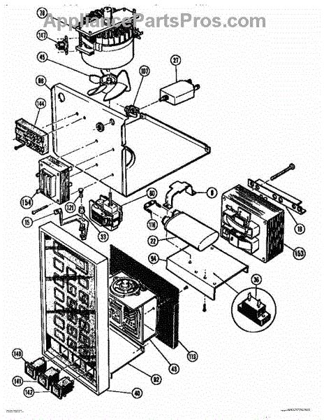 Parts for Thermador MTR225: Microwave Power Section (2) Parts ...