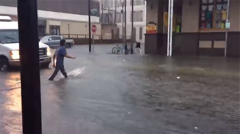 Video Shows Flooding in Galveston Streets Monday