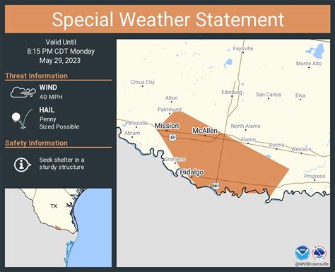 City of McAllen, TX on Twitter: "RT @NWSBrownsville: A special weather statement has been issued ...