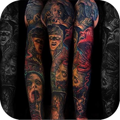 Horror Movie Sleeve Tattoo - Printable Calendars AT A GLANCE