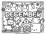 December coloring pages 4 Free Printable sheets – Artofit sketch template