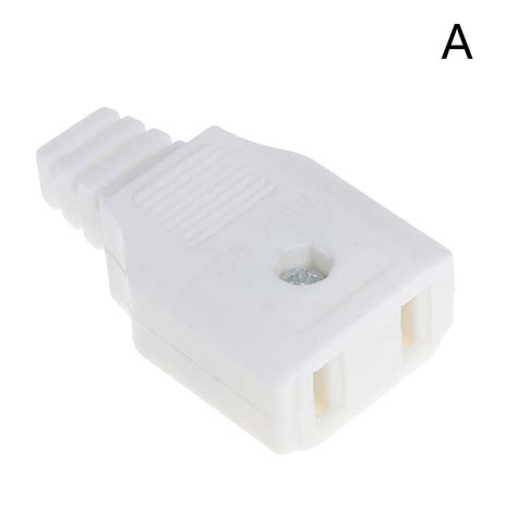 HITN Civilian US 2 Flat Pin AC Electric Power Male Plug Female Socket ...