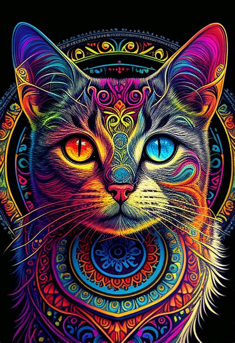 Top Feline Harmony Cat Portrait Printable Art - Etsy | Cat art print, Cat art, Etsy printable art